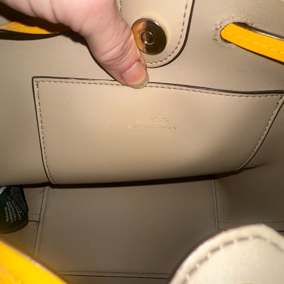 Lauren Ralph Lauren Dryden Debby II Mini Leather Drawstring Bag - Picture 16 of 17